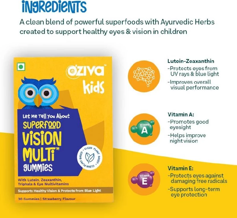 Oziva Kids Superfood Vision Multi Gummies, 120 g-2.webp